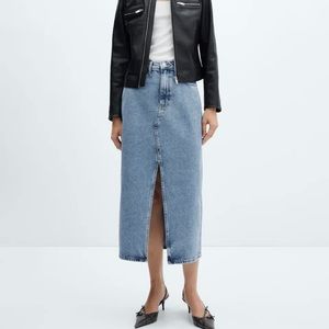 NWT MANGO jean skirt